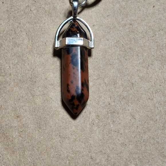 3 for 10 Brand new Mahogany Obsidian crystal pendant Stone - Picture 1 of 8